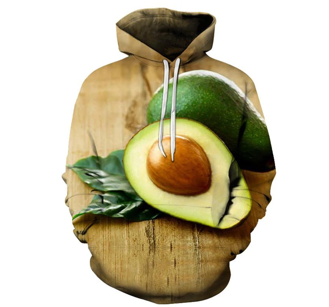 Organic Avocado - 3D Printed Pullover Hoodie