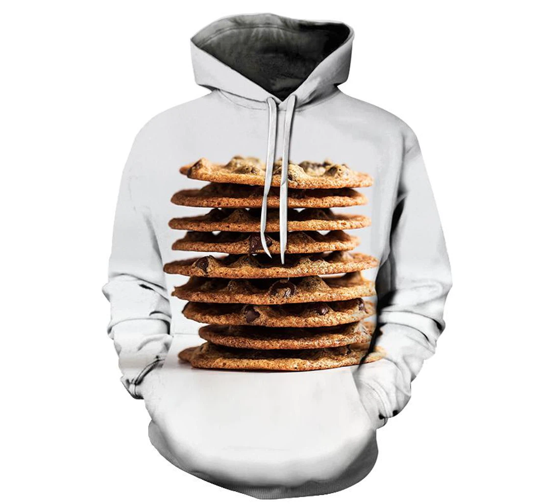 Stack Of Cookies - 3D Printed Pullover Hoodie