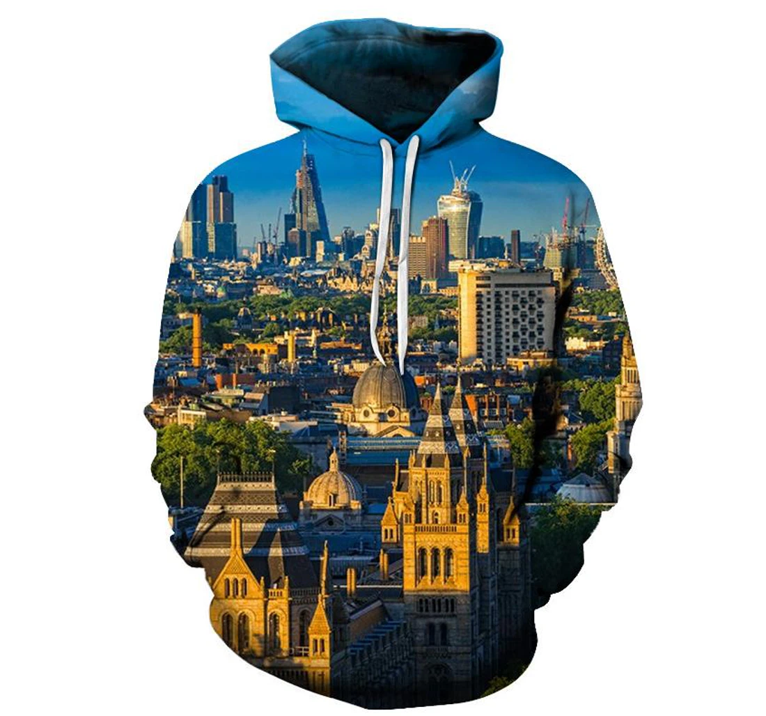 Eyes In London - 3D Printed Pullover Hoodie