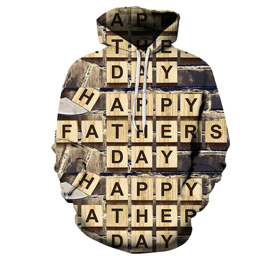 Personalized Father's Day Scrabble - 3D Printed Pullover Hoodie
