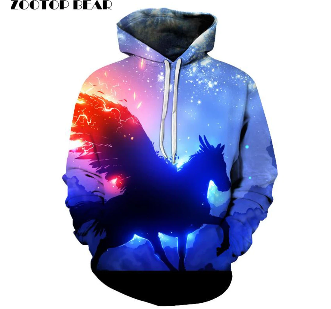 Galactic Pegasus - 3D Printed Pullover Hoodie