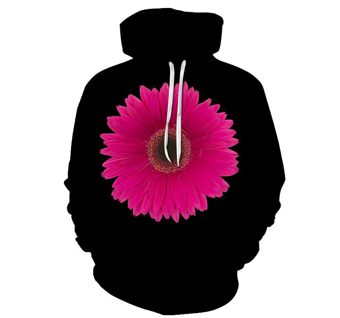 Pink Flower - 3D Printed Pullover Hoodie