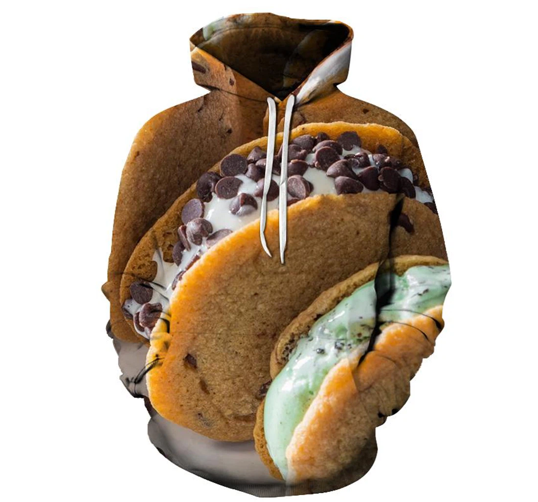 Chocolate Chips Cookies - 3D Printed Pullover Hoodie