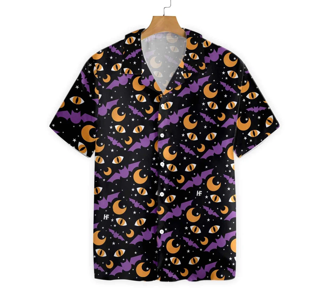 Bats Eyes At Night Hawaiian Shirt, Button Up Aloha Shirt For Men, Women