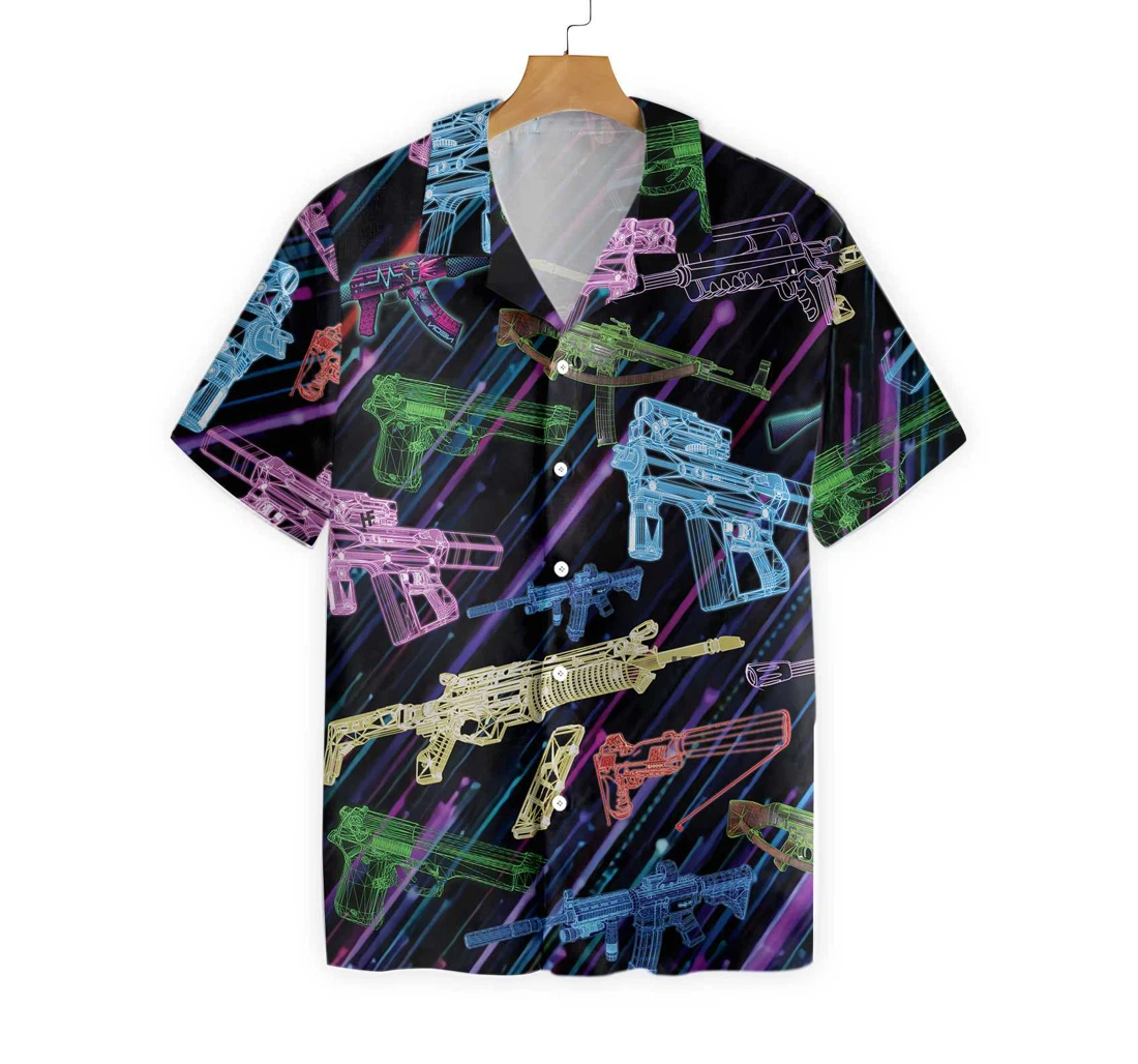 The Battle Is Calling Gun Hawaiian Shirt, Button Up Aloha Shirt For Men, Women