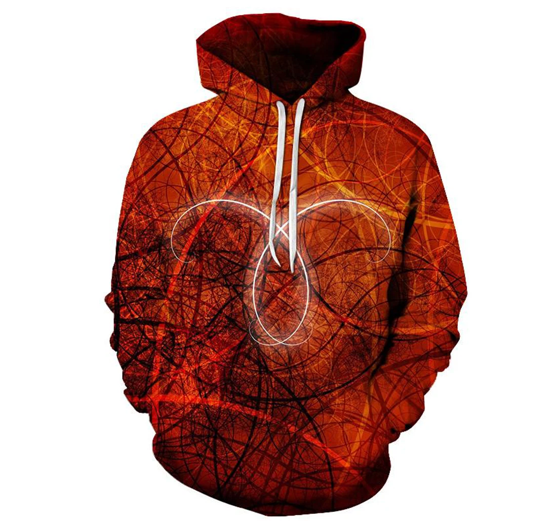 The Red Aries March To April - 3D Printed Pullover Hoodie