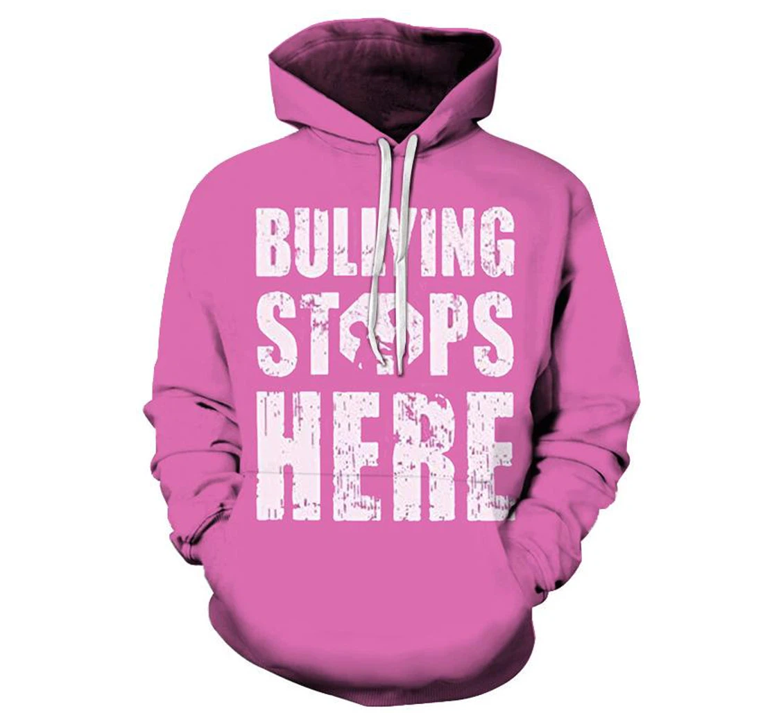 Bullying Stops Here - 3D Printed Pullover Hoodie