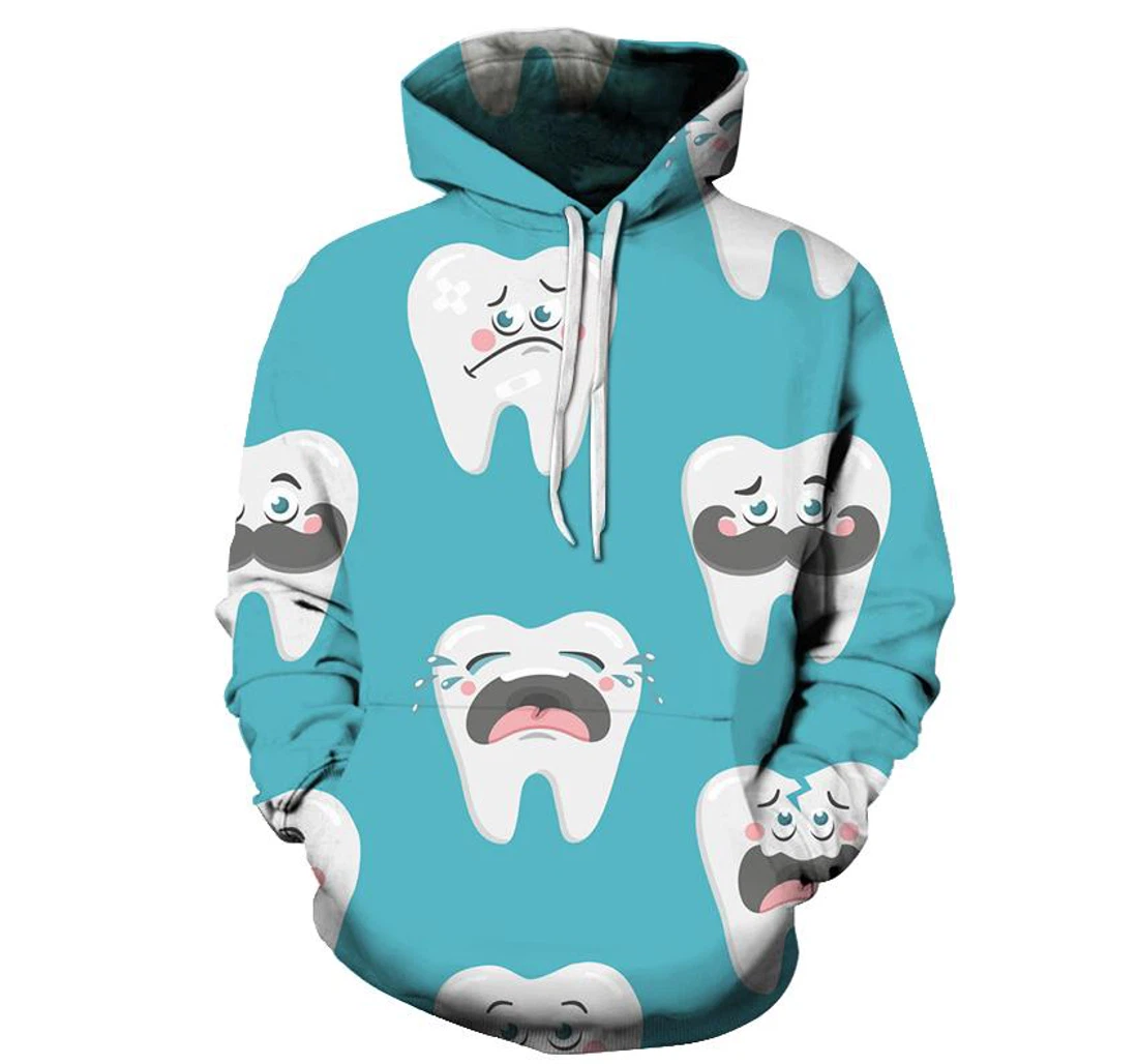 Crying Tooth Dentist - 3D Printed Pullover Hoodie