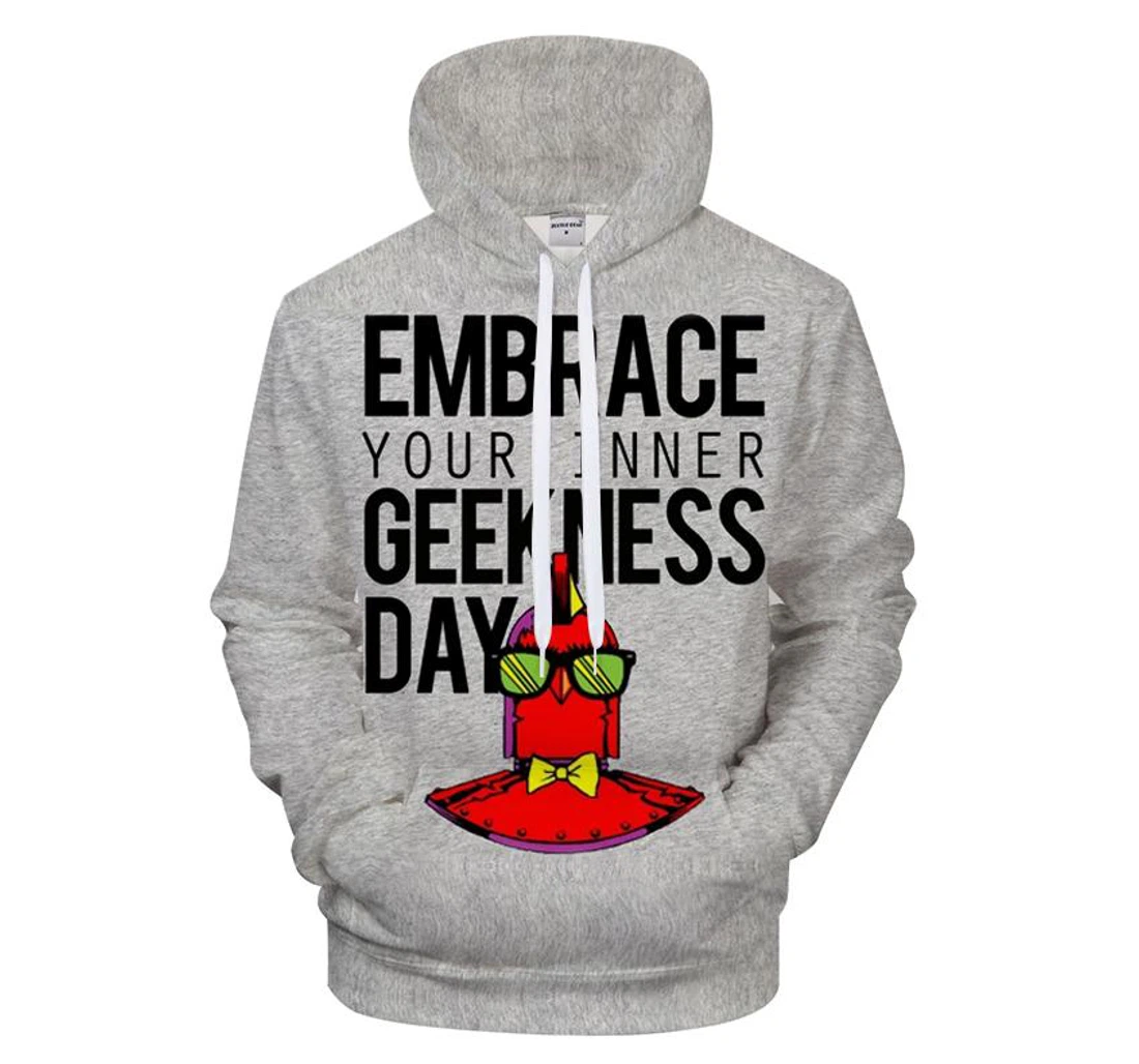 Inner Geekness - 3D Printed Pullover Hoodie