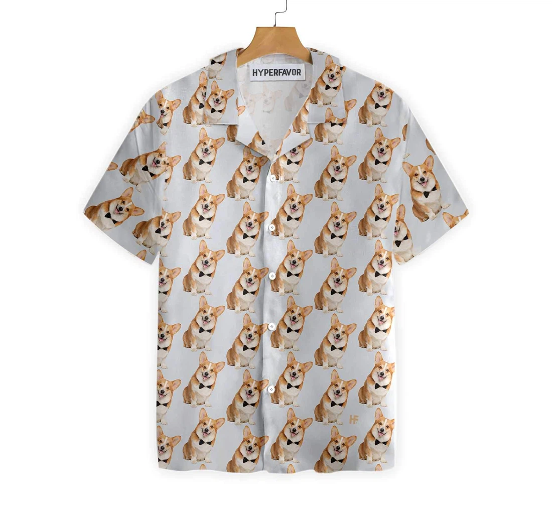 Gentleman Corgi Best Corgi And Hawaiian Shirt, Button Up Aloha Shirt For Men, Women