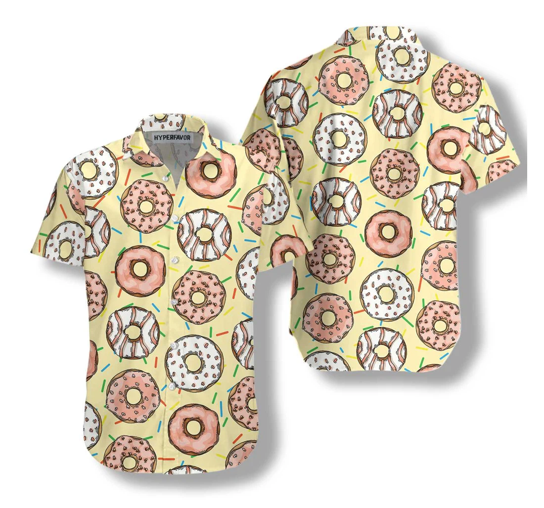 Donut Is My Life Hawaiian Shirt, Button Up Aloha Shirt For Men, Women