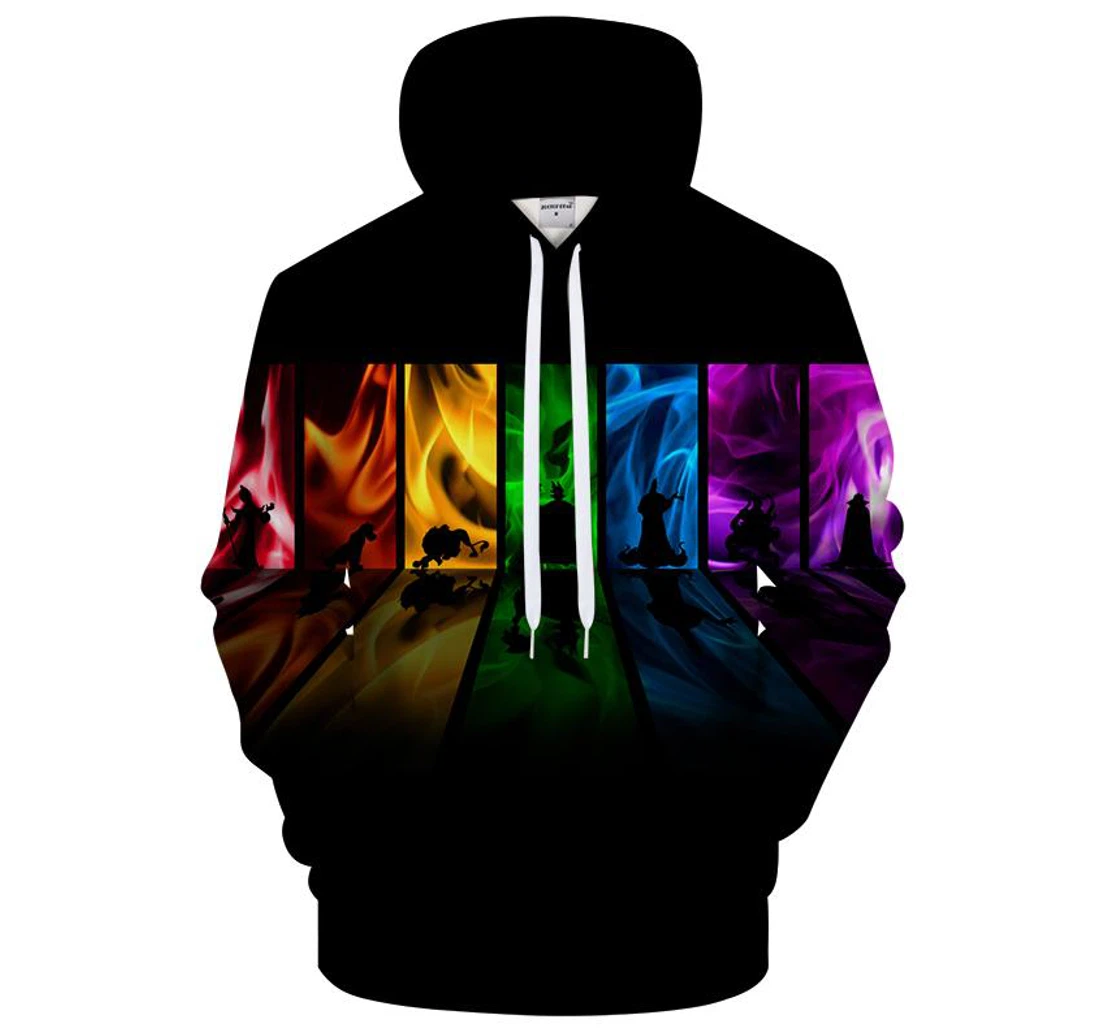 Rainbow Fire Pride - 3D Printed Pullover Hoodie