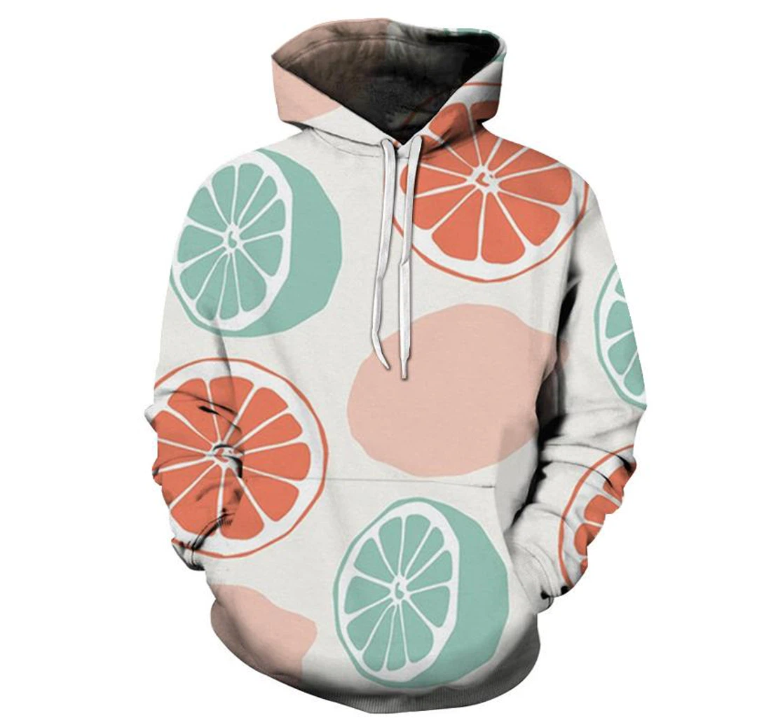Lemons & Oranges - 3D Printed Pullover Hoodie