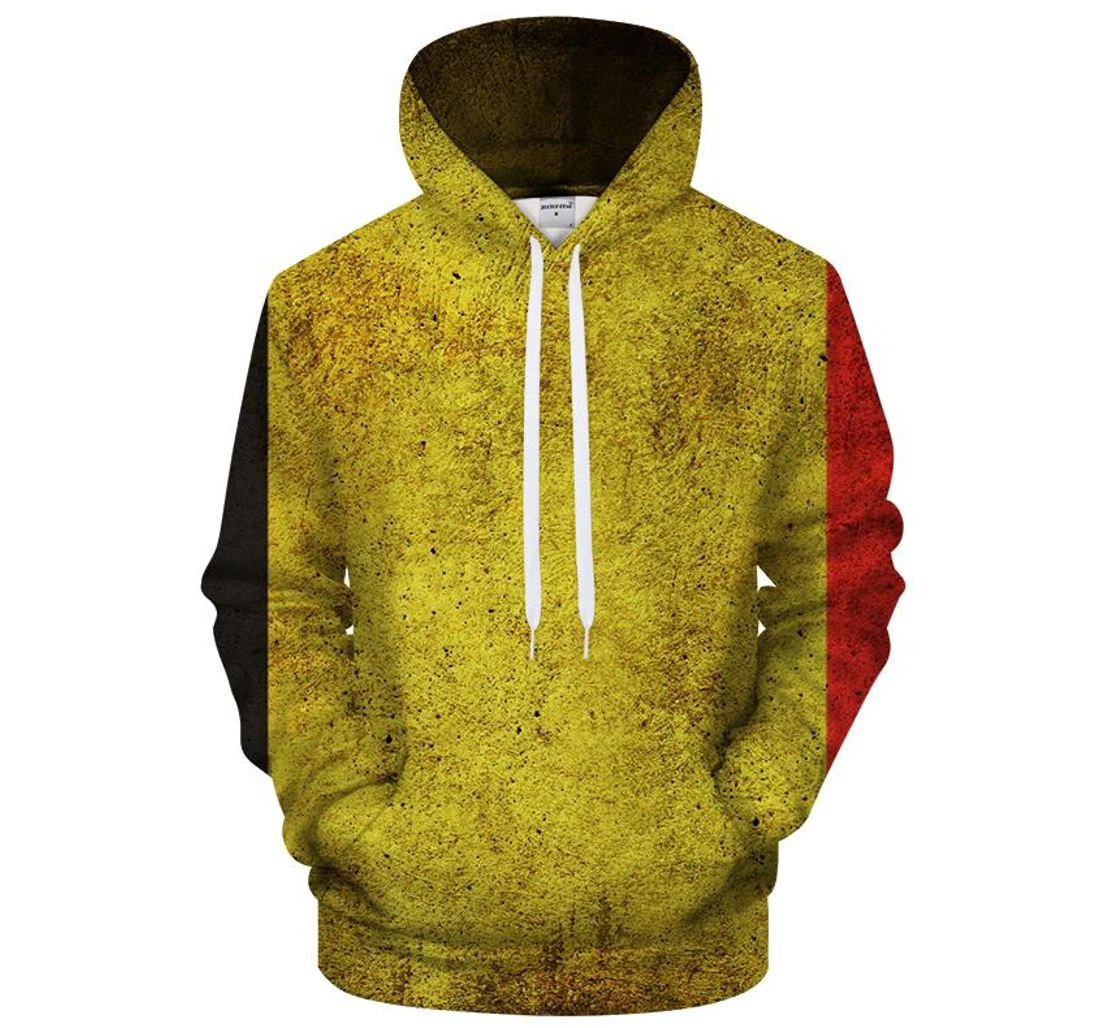Bright Belgium Flag - 3D Printed Pullover Hoodie