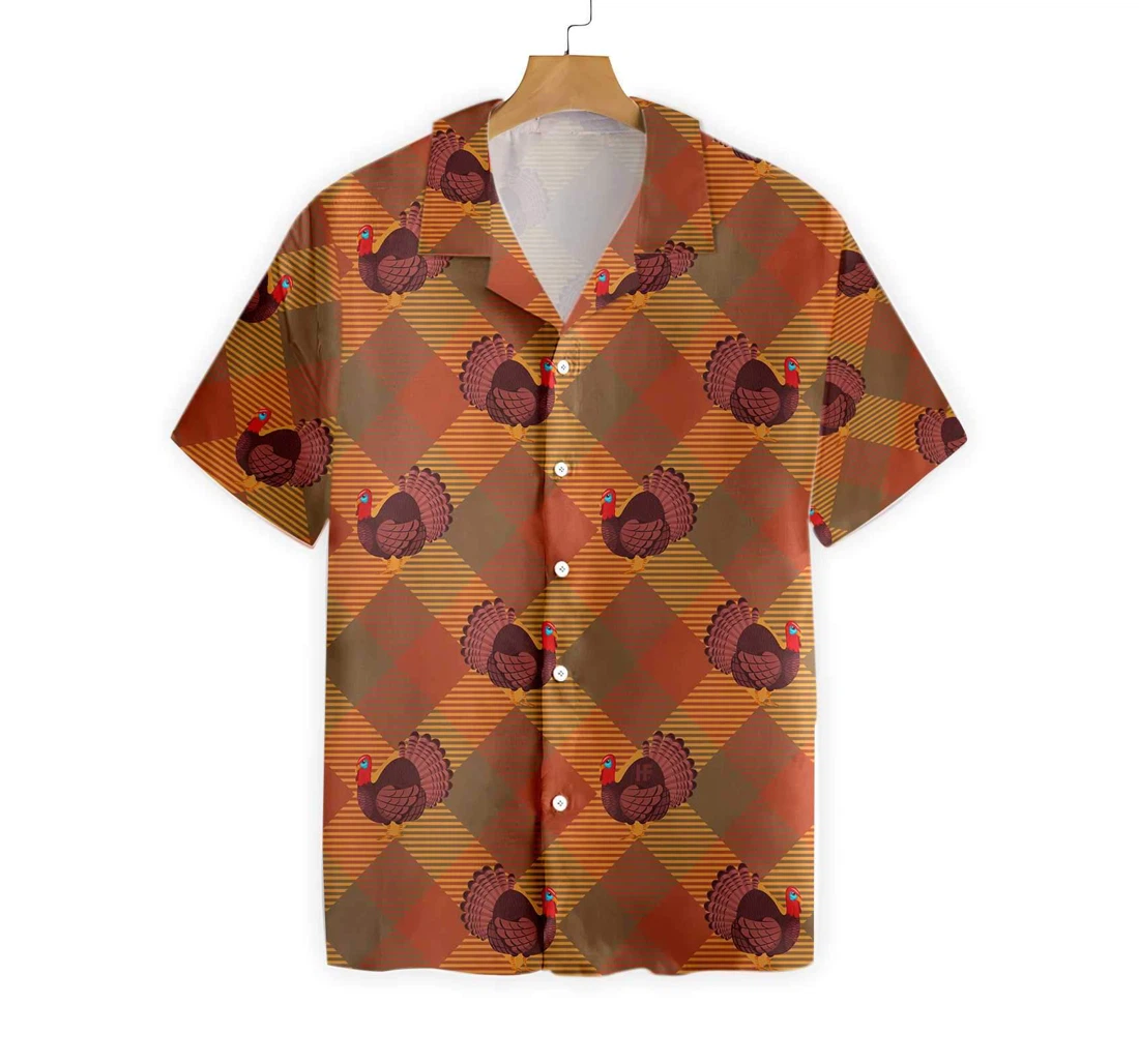 Turkey Thanksgiving Hawaiian Shirt, Button Up Aloha Shirt For Men, Women