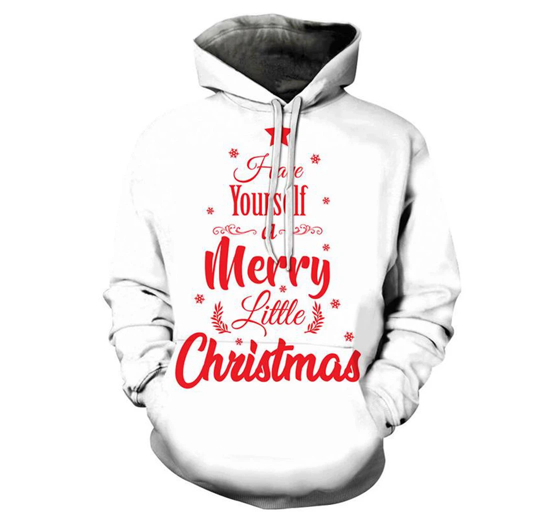Have Yourself A Merry Little Christmas - 3D Printed Pullover Hoodie