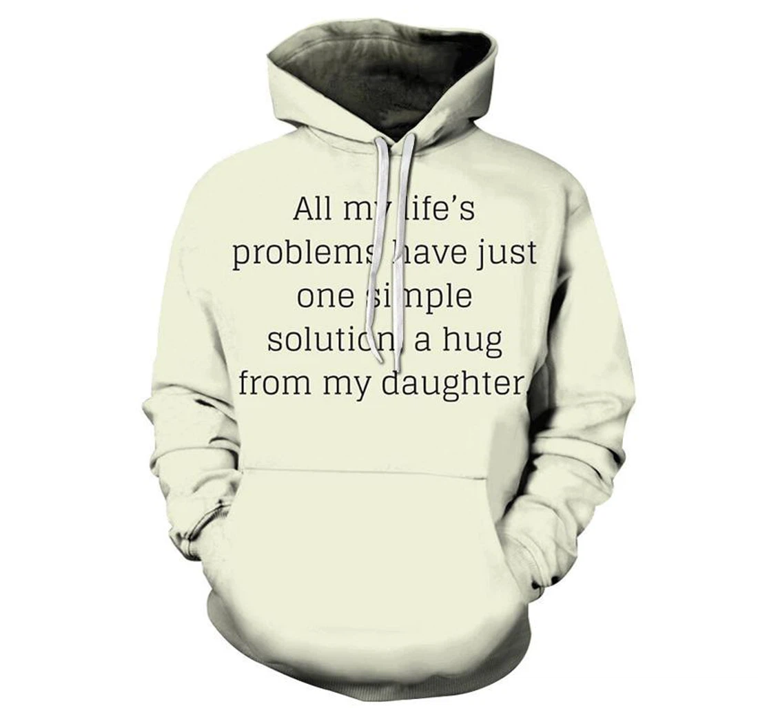 A Hug From My Daughter Mother Love - 3D Printed Pullover Hoodie