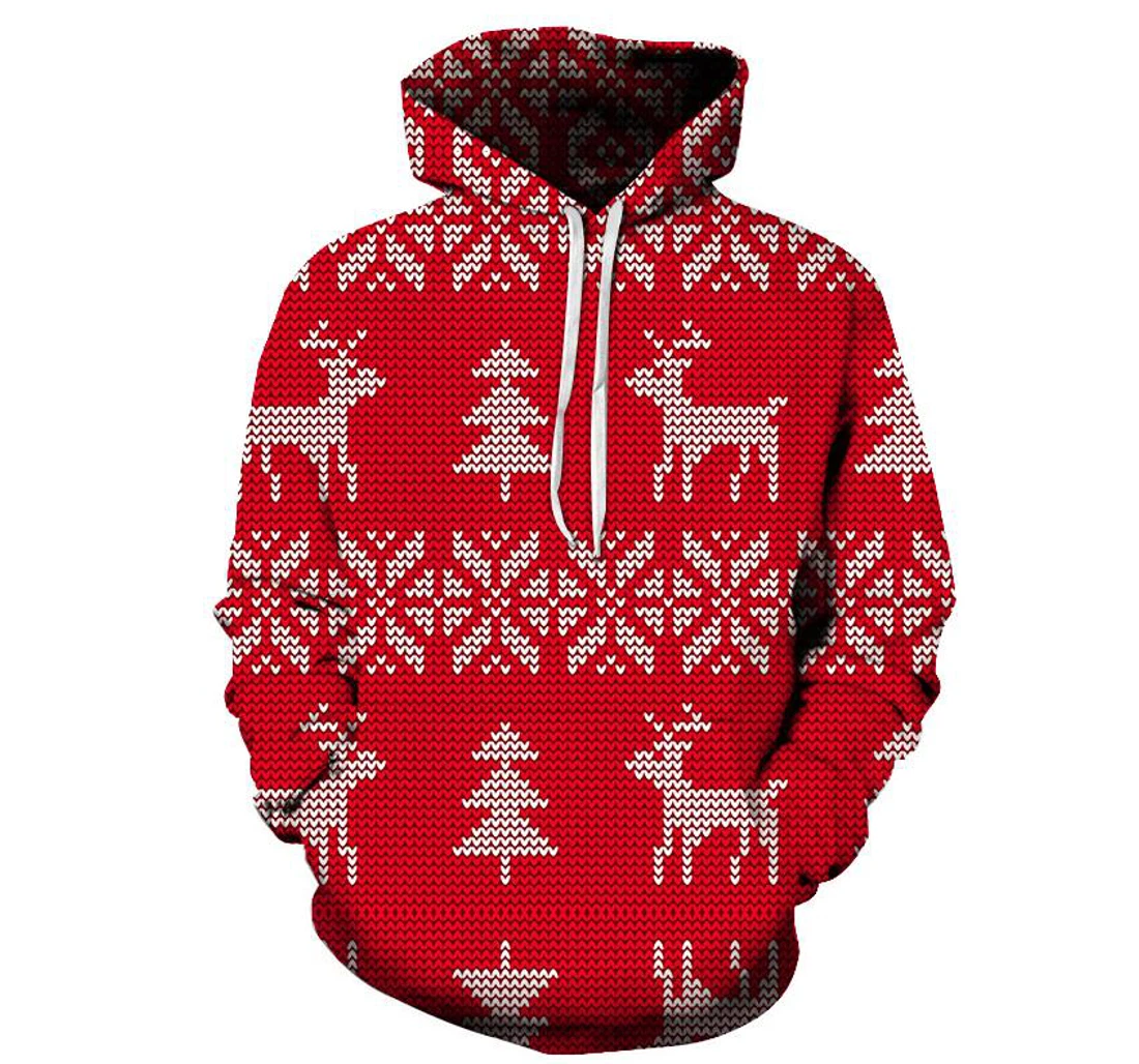 Red Christmas - 3D Printed Pullover Hoodie