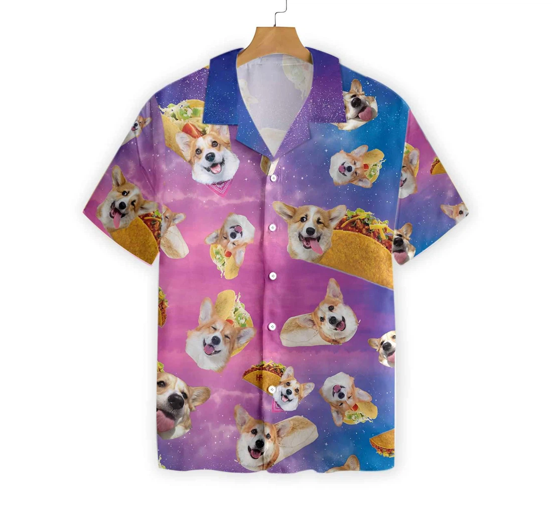 Taco Corgi Dog Hawaiian Shirt, Button Up Aloha Shirt For Men, Women