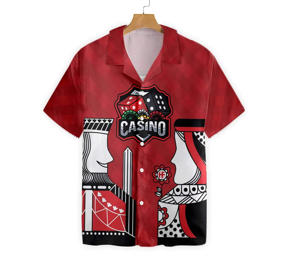 Casino Mascot Hawaiian Shirt, Button Up Aloha Shirt For Men, Women