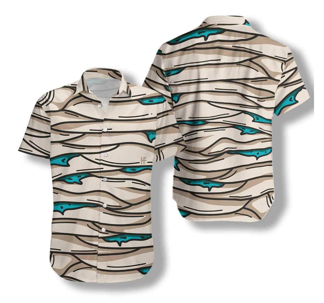 Halloween Mummy Costume Hawaiian Shirt, Button Up Aloha Shirt For Men, Women
