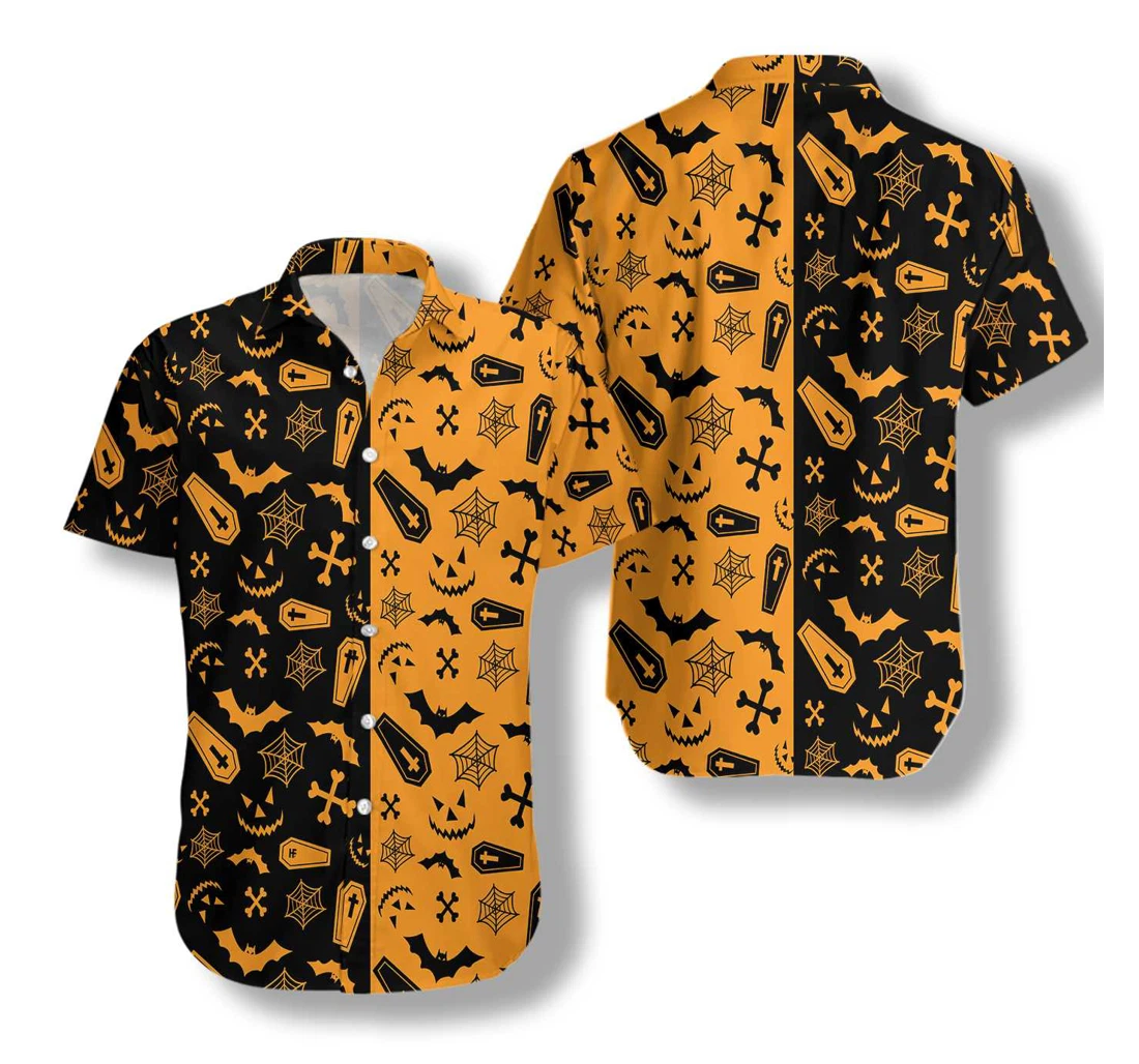 Halloween Party Hawaiian Shirt, Button Up Aloha Shirt For Men, Women