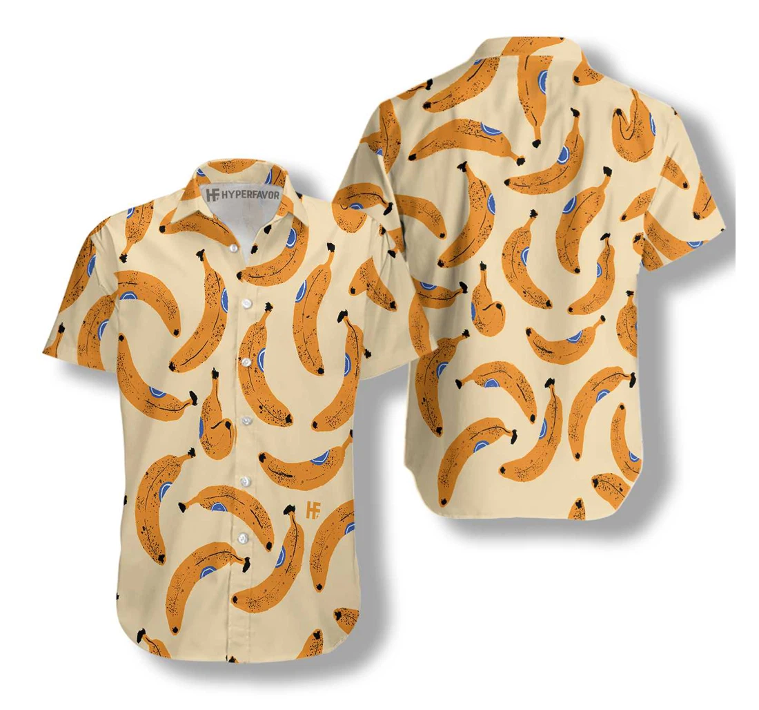 Ripe Banana Hawaiian Shirt, Button Up Aloha Shirt For Men, Women