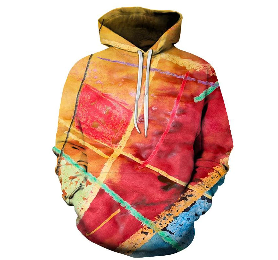 Abstract Colors - 3D Printed Pullover Hoodie