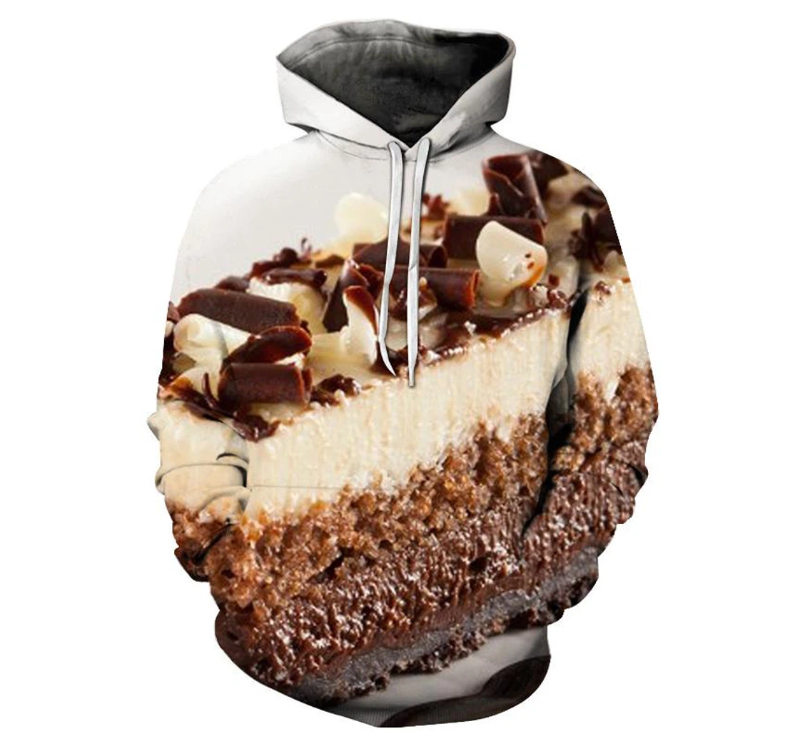 Chocolate Fudge Cake - 3D Printed Pullover Hoodie