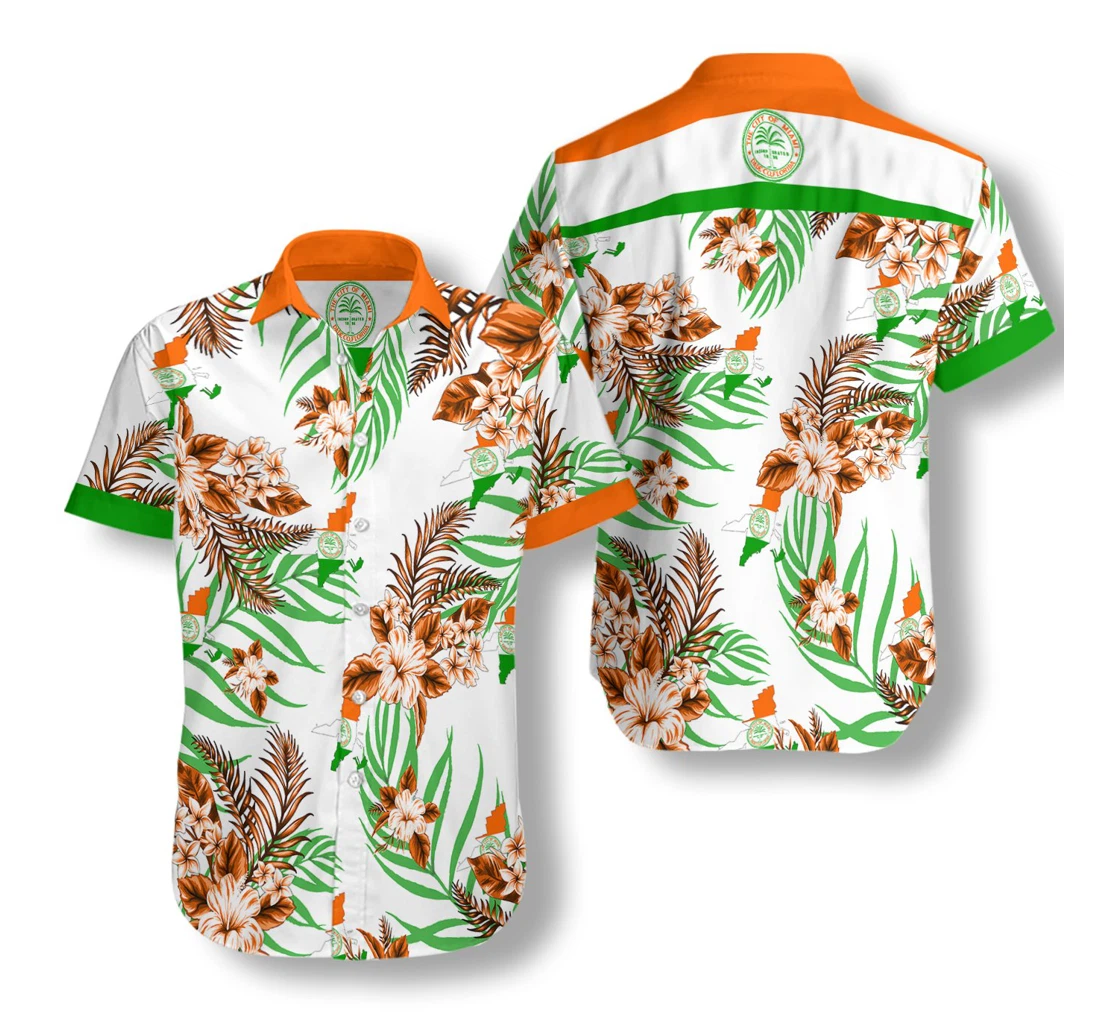 Miami Proud Hawaiian Shirt, Button Up Aloha Shirt For Men, Women