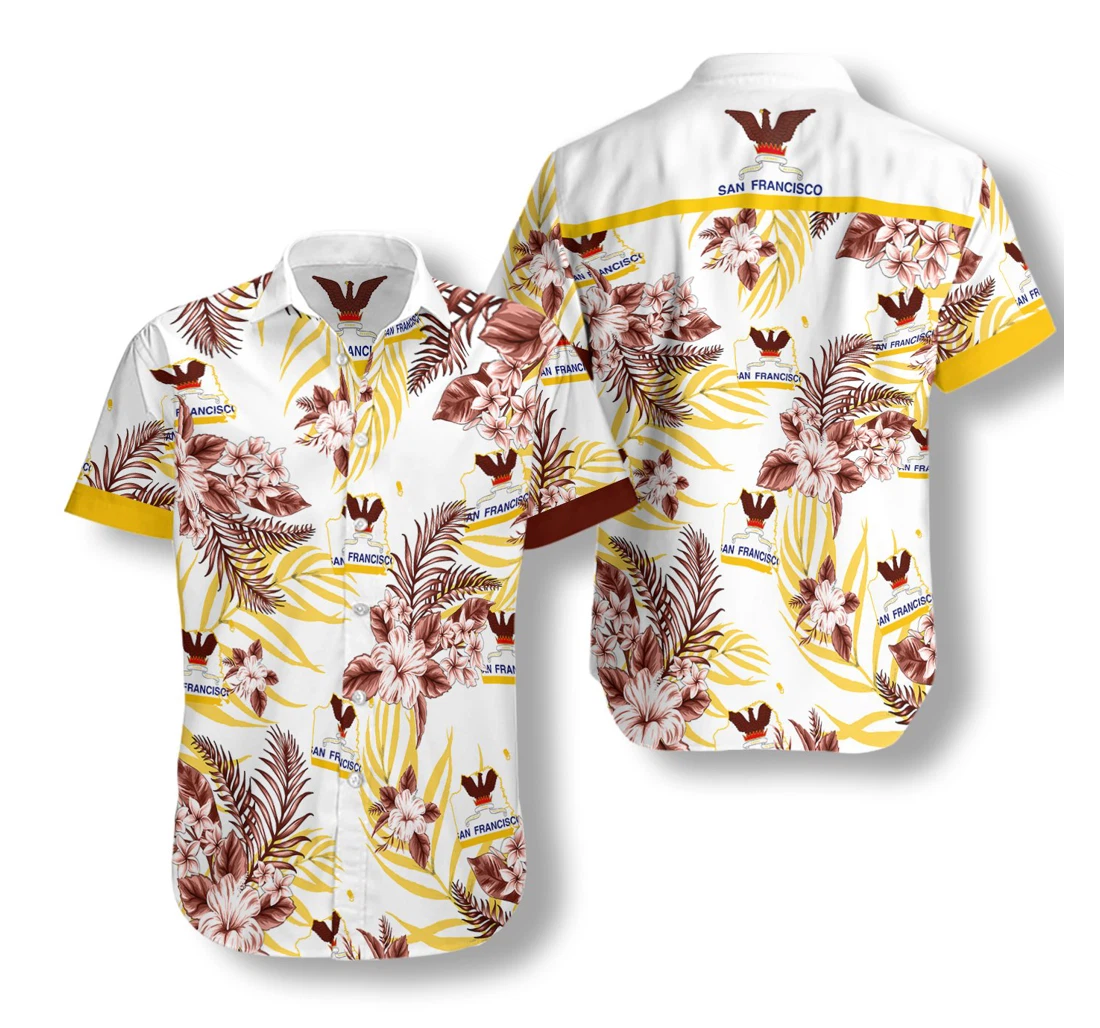 San Francisco Proud Hawaiian Shirt, Button Up Aloha Shirt For Men, Women