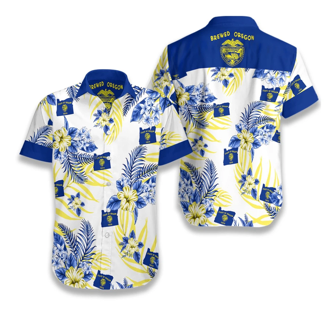 Oregon Proud Hawaiian Shirt, Button Up Aloha Shirt For Men, Women