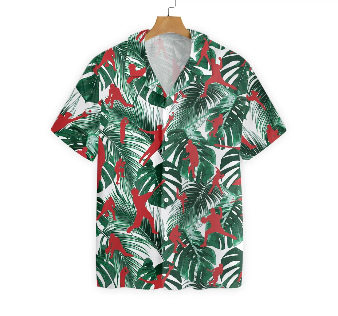 Baseball Hawaiian Shirt, Button Up Aloha Shirt For Men, Women