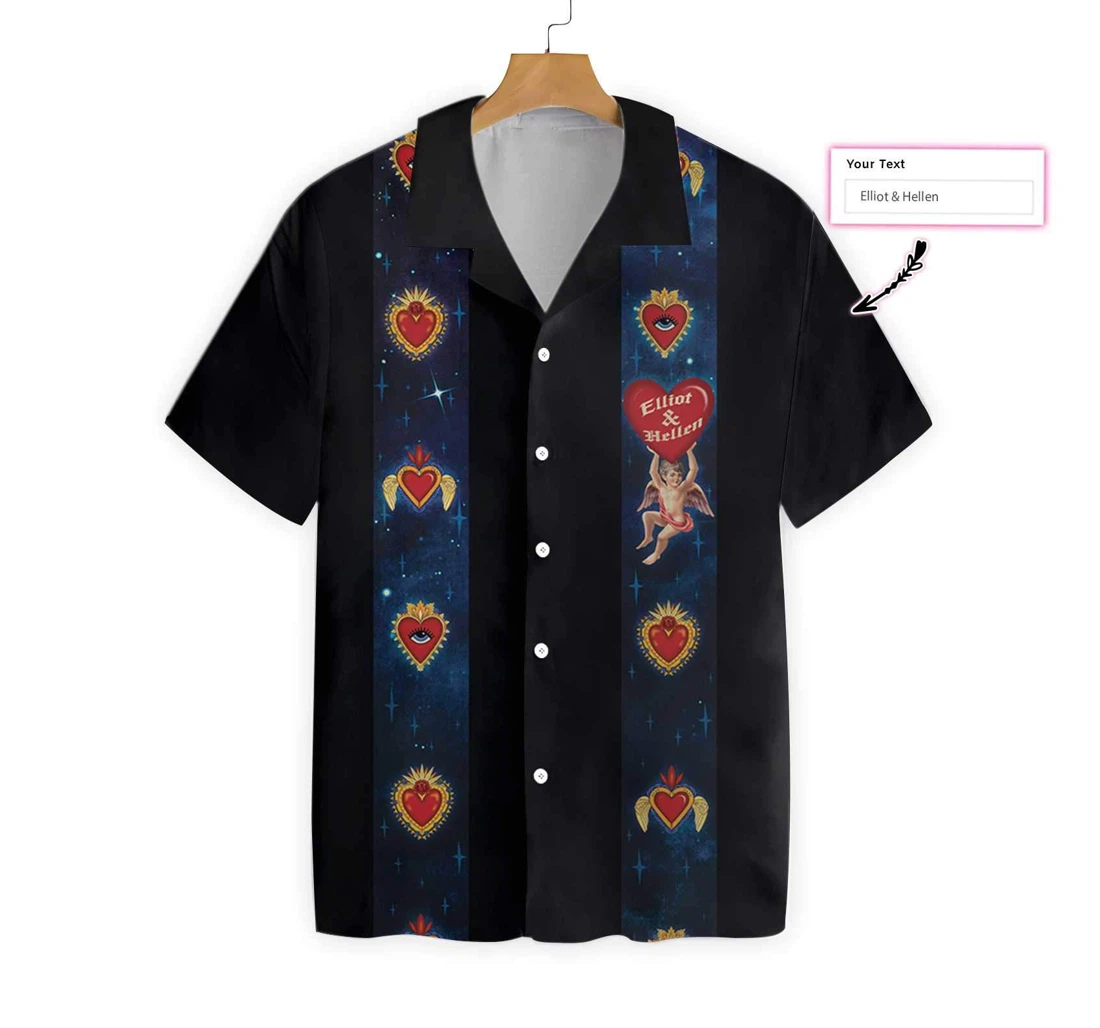 Color Of Love Black Renaissance Sticker Custom Hawaiian Shirt, Button Up Aloha Shirt For Men, Women