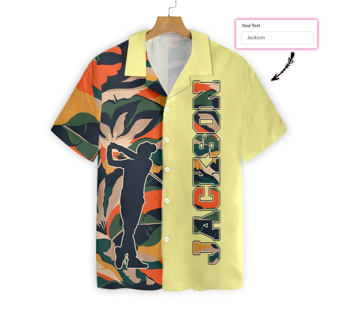 Personalized Modern Exotic Jungle Gentle Golf Custom Hawaiian Shirt, Button Up Aloha Shirt For Men, Women