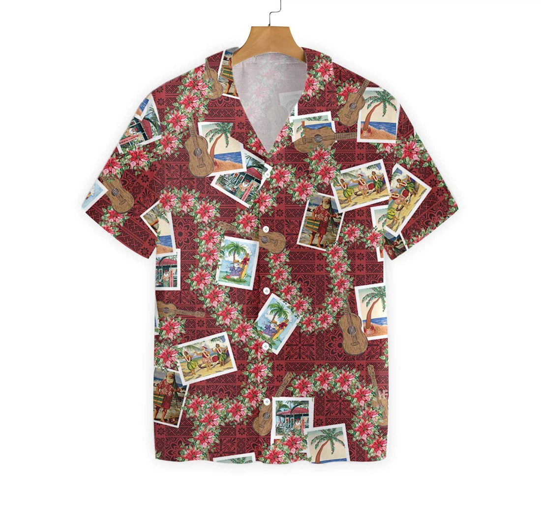 Merry Christmas Santa Claus Hawaiian Shirt, Button Up Aloha Shirt For Men, Women