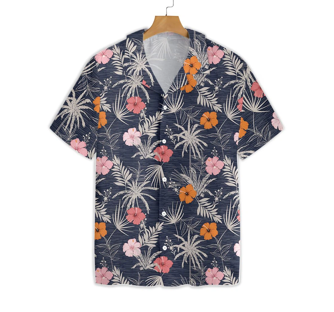 Flower Hawaiian Shirt, Button Up Aloha Shirt For Men, Women