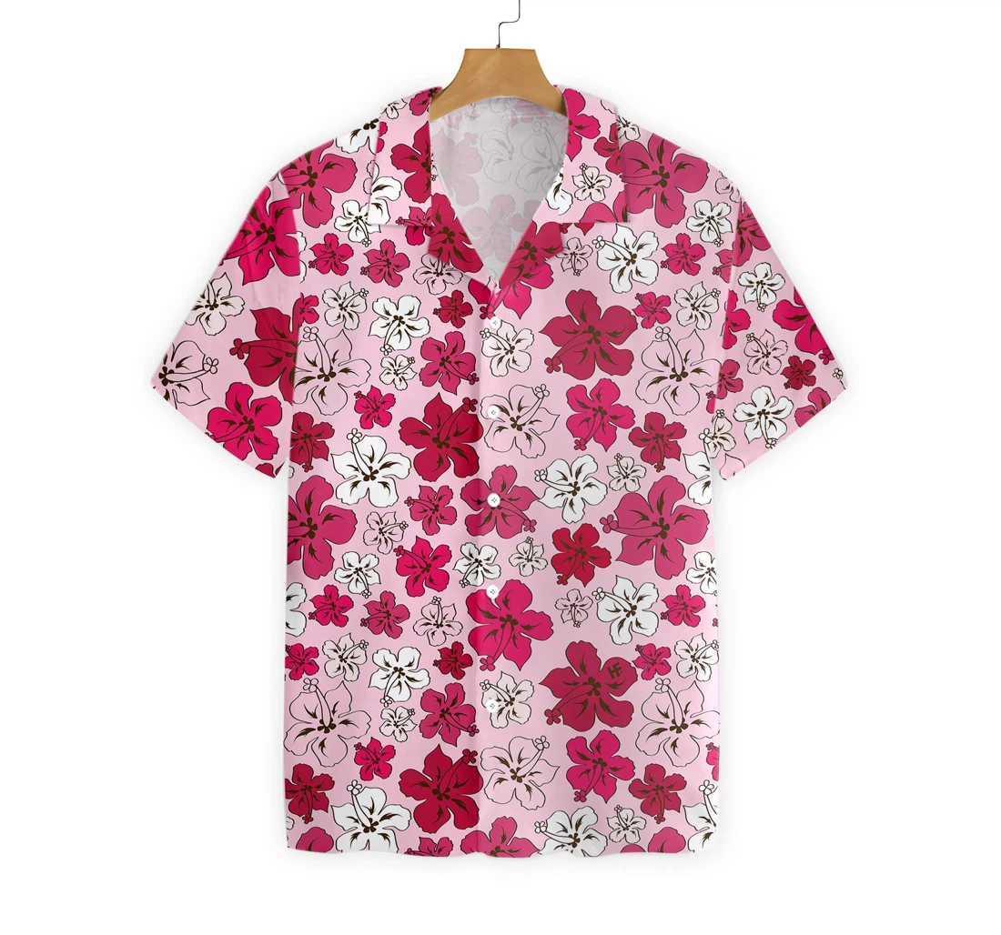 Flower Hawaiian Shirt, Button Up Aloha Shirt For Men, Women