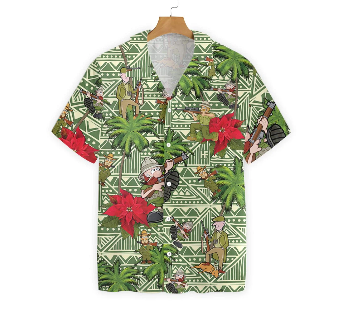 I Am A Hunter Hawaiian Shirt, Button Up Aloha Shirt For Men, Women