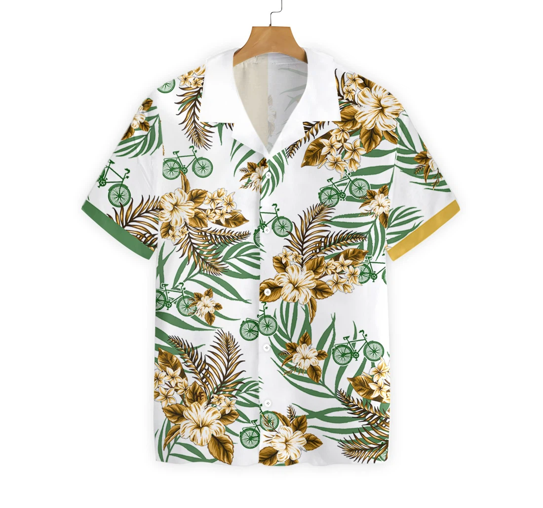 Cycling Custom Hawaiian Shirt, Button Up Aloha Shirt For Men, Women