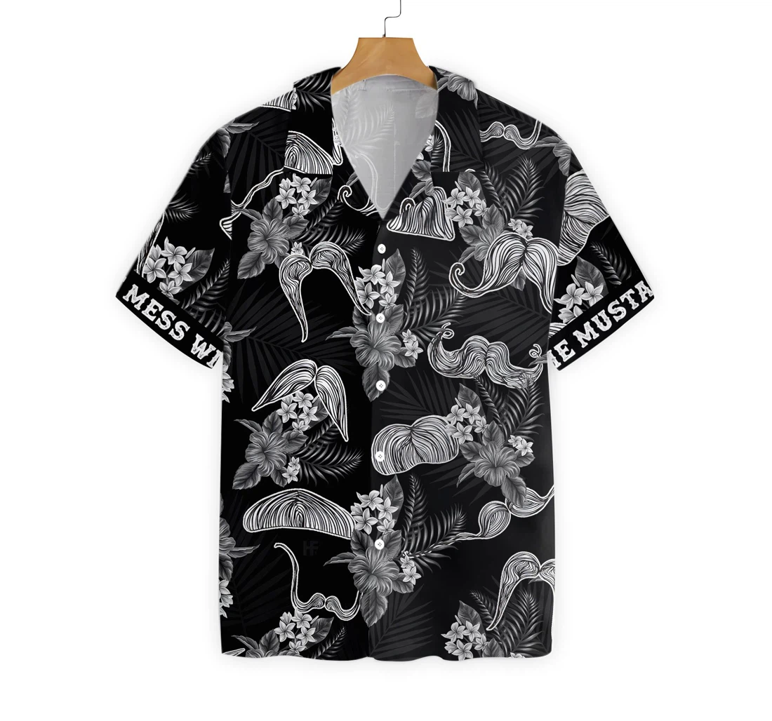 Don't Mess With The Mustache Hawaiian Shirt, Button Up Aloha Shirt For Men, Women