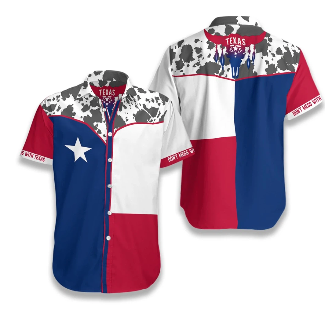Texas Hawaiian Shirt, Button Up Aloha Shirt For Men, Women