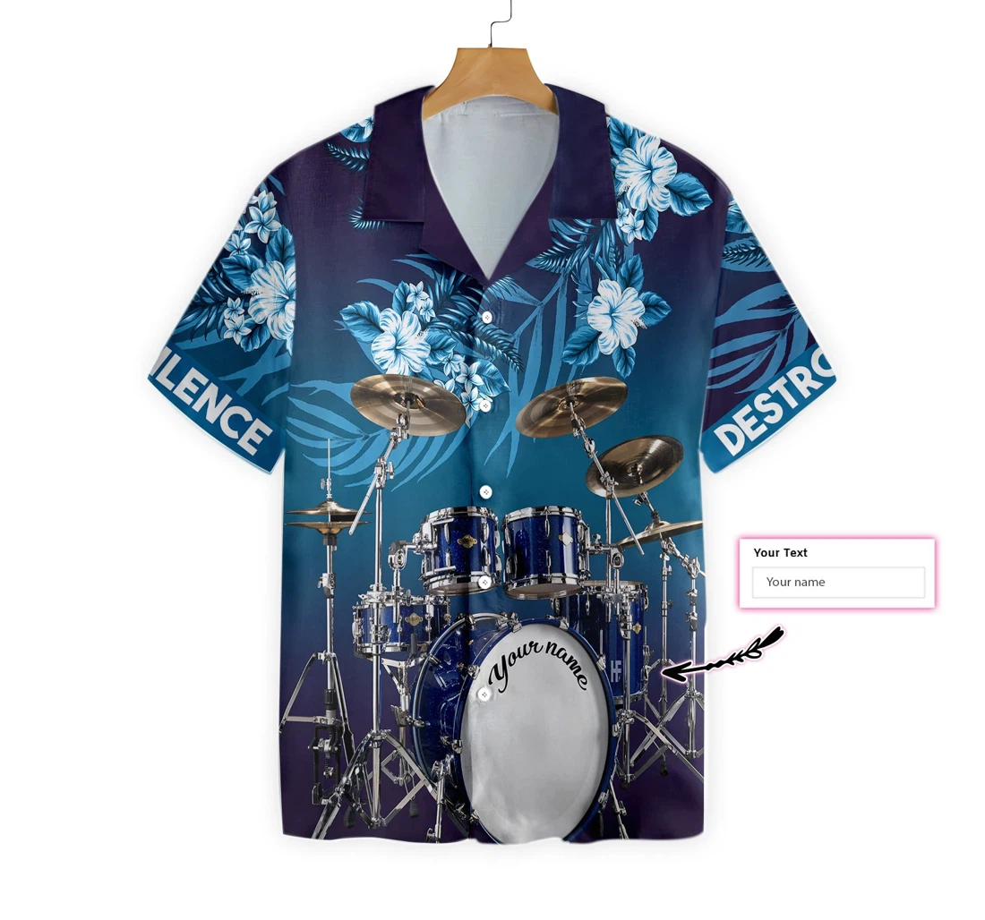 I Am A Drummer Custom Hawaiian Shirt, Button Up Aloha Shirt For Men, Women