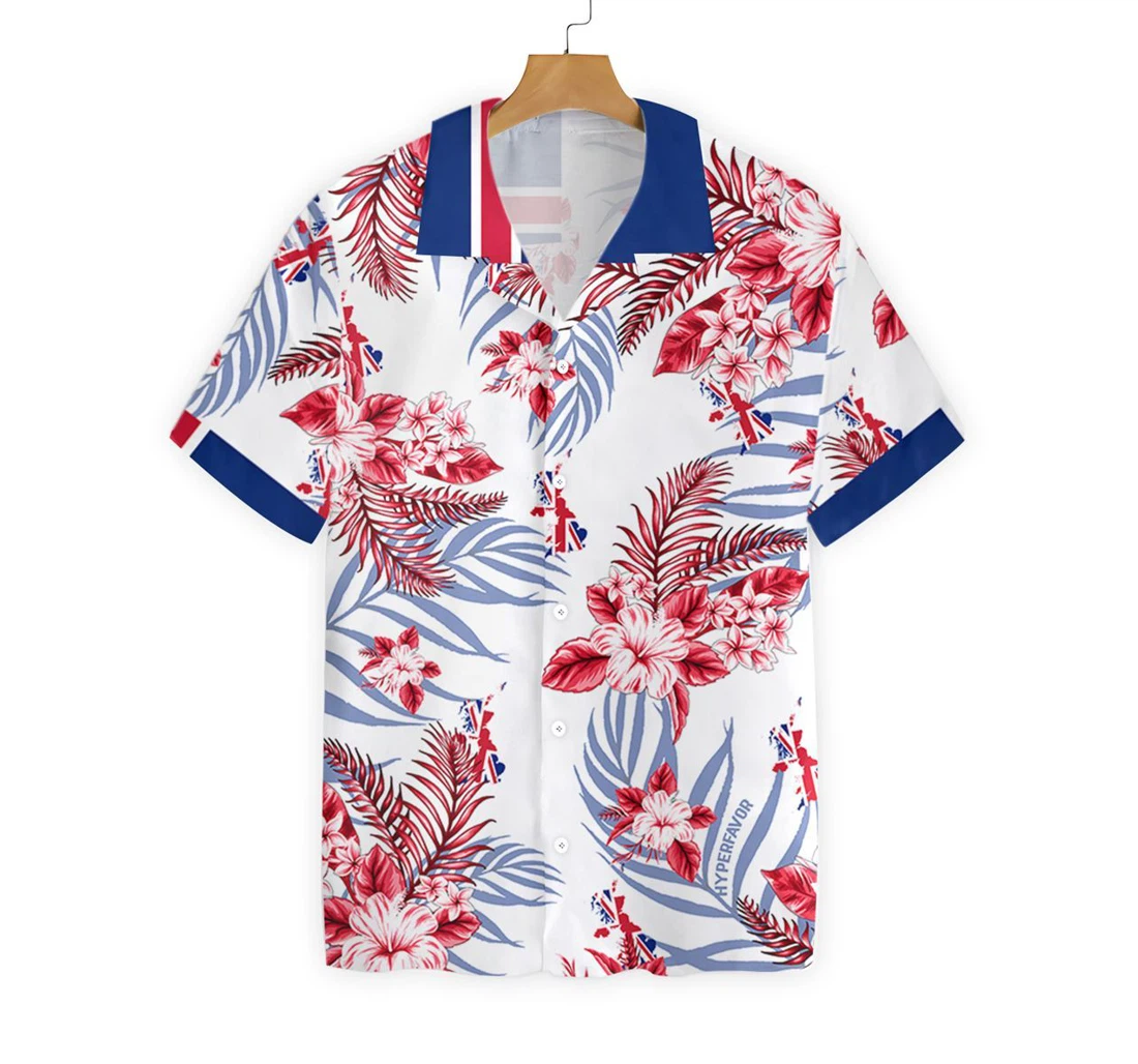 United Kingdom Hawaiian Shirt, Button Up Aloha Shirt For Men, Women