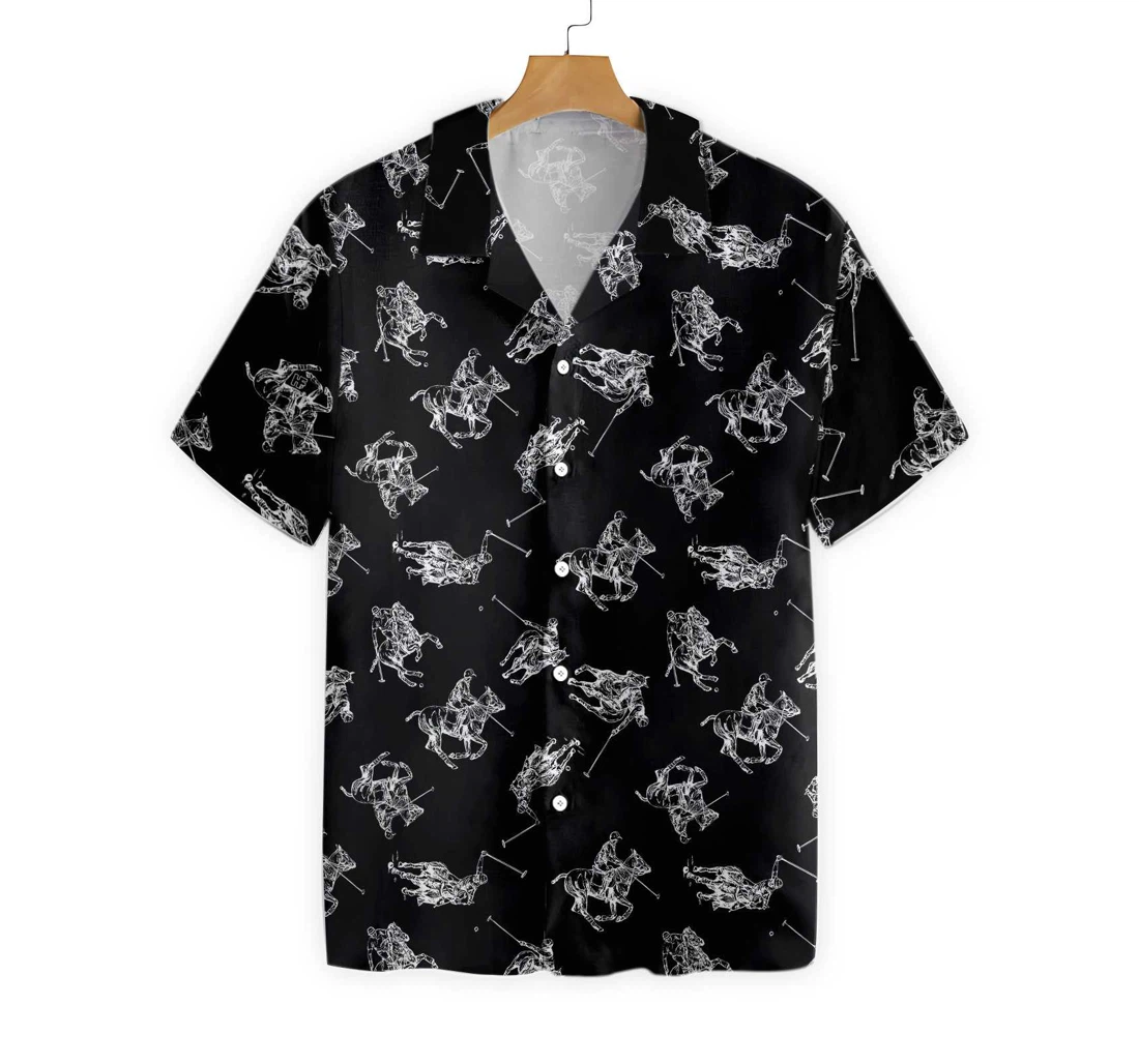 Polo Smoke Black And White Pattern Hawaiian Shirt, Button Up Aloha Shirt For Men, Women