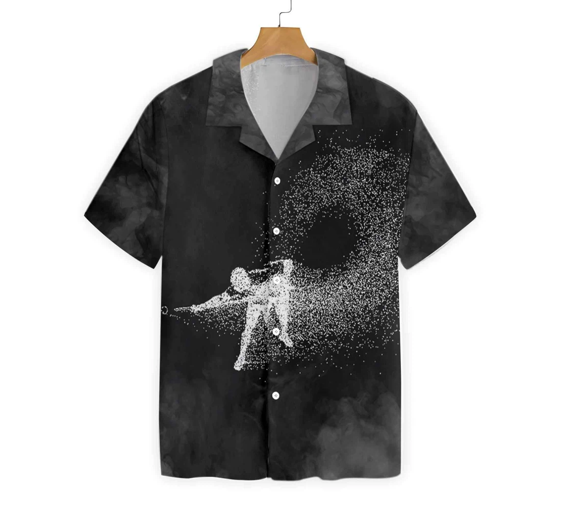 Billiards On Smoke Background Hawaiian Shirt, Button Up Aloha Shirt For Men, Women