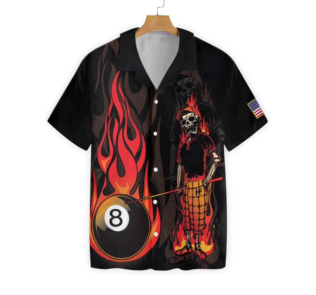 Mr Bones 8 Ball Billiards Hawaiian Shirt, Button Up Aloha Shirt For Men, Women