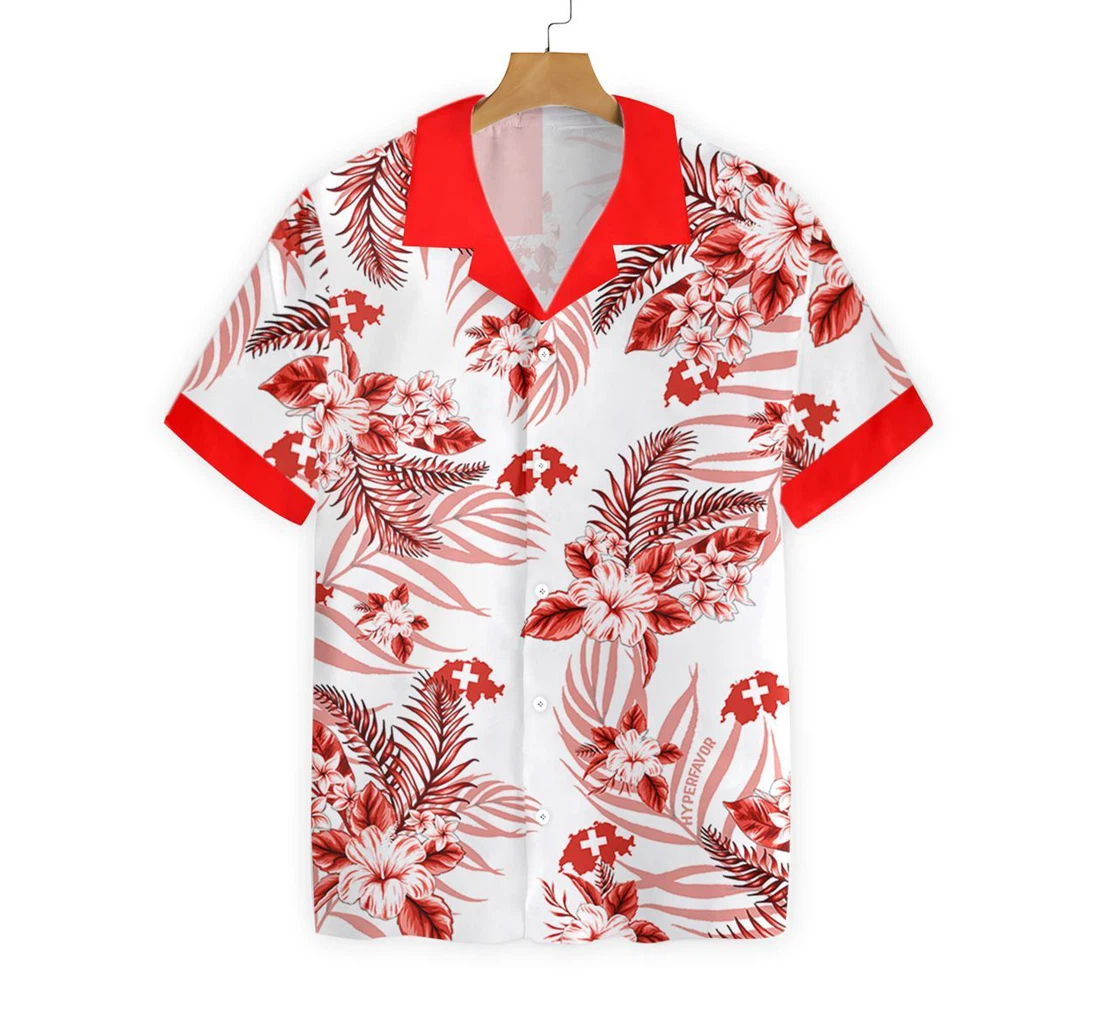 Switzerland Hawaiian Shirt, Button Up Aloha Shirt For Men, Women