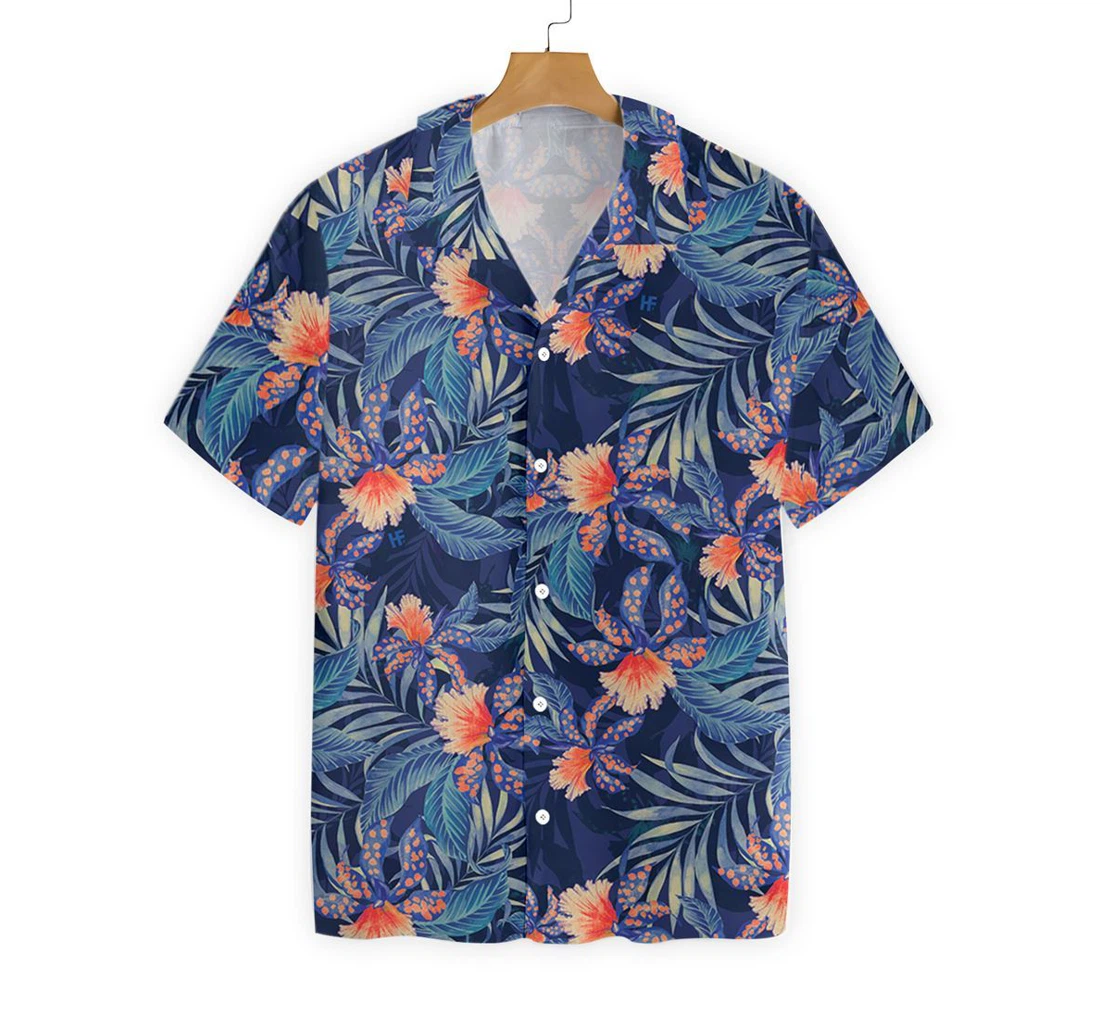 Flower Hawaiian Shirt, Button Up Aloha Shirt For Men, Women