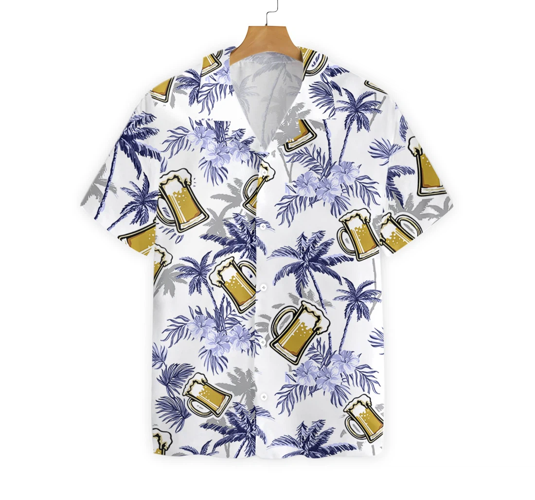 Beer Coconut Tree V1 Hawaiian Shirt, Button Up Aloha Shirt For Men, Women